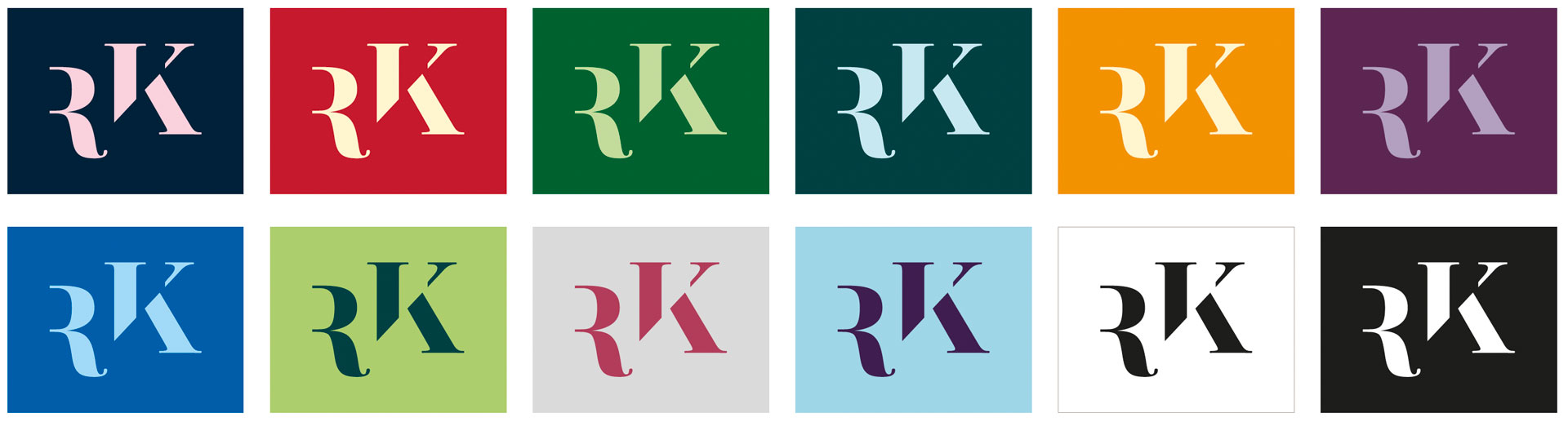 Randers Kunstmuseum logo versioner